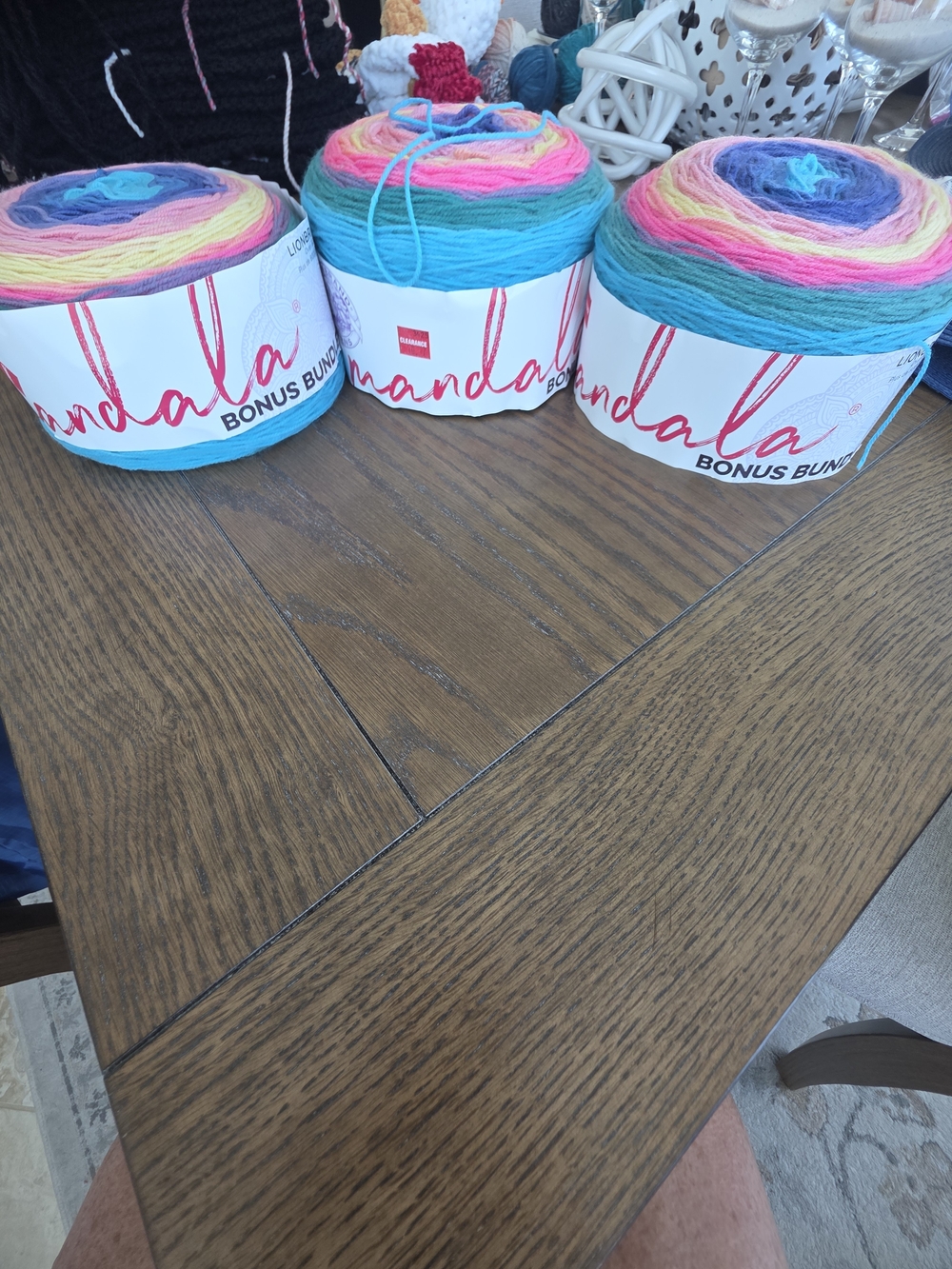 3 Lion Brand Mandala Bonus Bundle Yarn - Bright Multicolor Cakes
